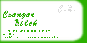 csongor milch business card